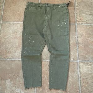 Mossimo High Rise Jegging Crop 16/33 Green Khaki